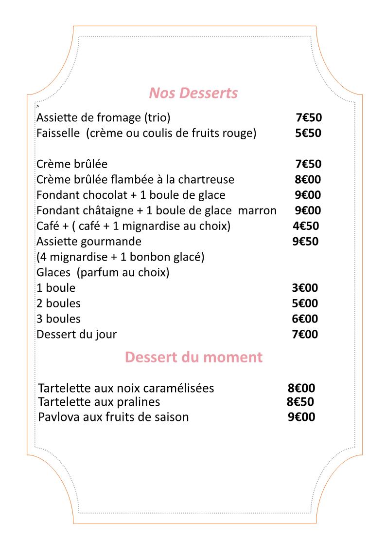 Menu restaurant page 4